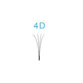 PLATINUM LASH EXTENSIONS -  4D-D 0.07